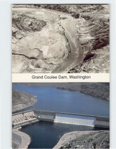 Postcard Grand Coulee Dam Washington USA