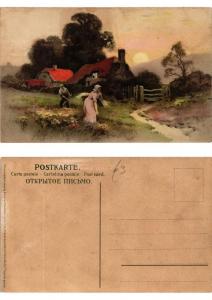 CPA AK Frohes Schaffen in freier Natur Meissner Buch Litho Serie 1355 (730499)