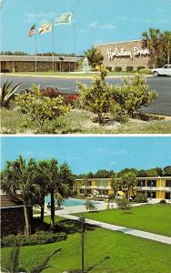 Ocala Florida FL 1960s Postcard Holiday Inn West Motel Swimming Pool