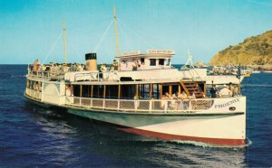 USA Glass Bottom Boat At Avalon Catalina Island Vintage Postcard 07.58