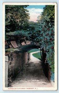 NEWPORT, RI Rhode Island ~ TUNNEL on CLIFF WALK c1910s  Postcard