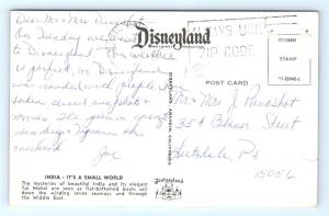 Postcard CA Anaheim Disneyland Fantasyland India It's a Small World 35942 A38