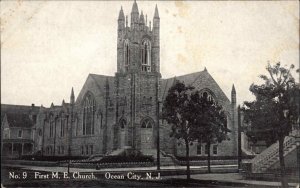 Ocean City NJ First Methodist Episcopal Church c1910 Vintage Postcard