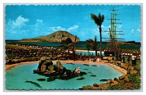 Vintage 1960's Postcard Sea Life Park Whaler's Cove Oahu Hawaii