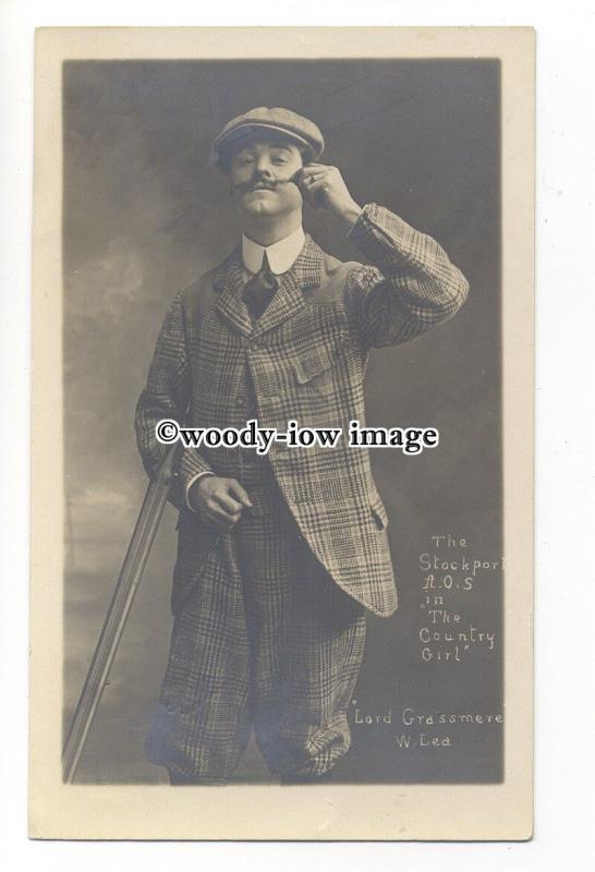 b4161 - Actor - Lord Grassmere Stockport A.O.S. The Country Girl  - postcard