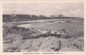 Rhode Island Narragansett Pier Along The Cliffs Albertype