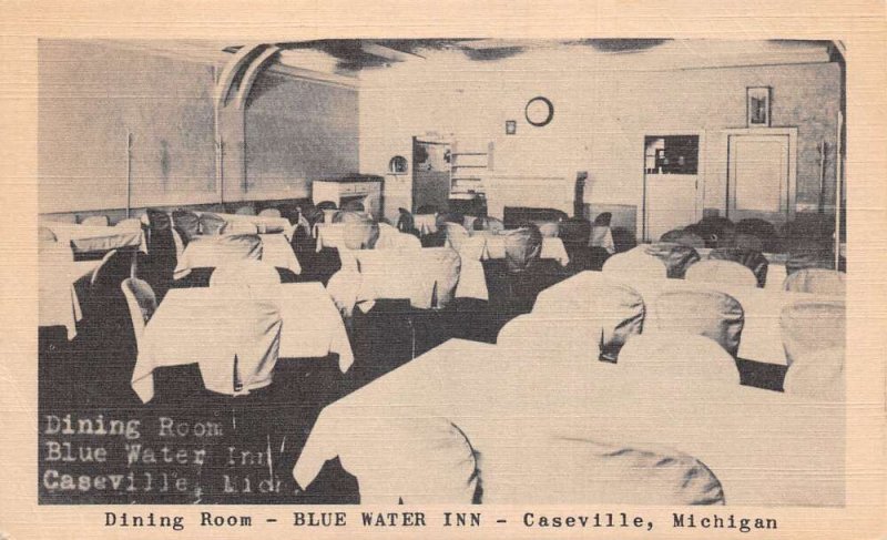 Caseville Michigan Blue Water Inn Dining Room Vintage Postcard AA65431 