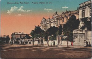 Argentina Buenos Aires Avenida Montes de Oca Vintage Postcard C129