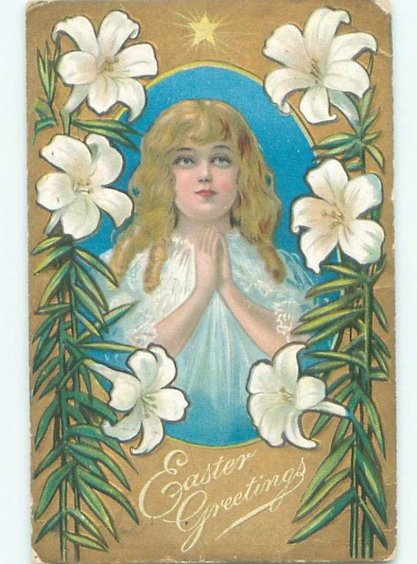 Divided-Back BEAUTIFUL ANGEL SCENE Great Postcard AB0040