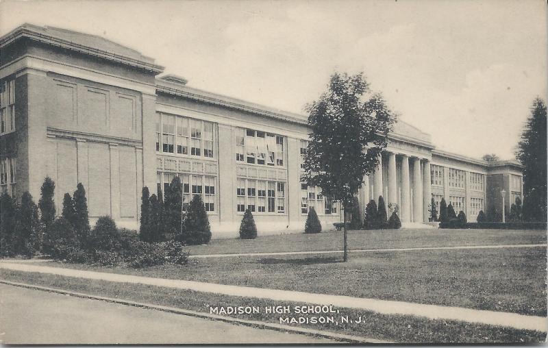 Madison High School, Madison, New Jersey, Early Postcard, Unused