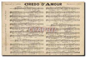 Old Postcard Creed d & # 39amour Borel Luigini