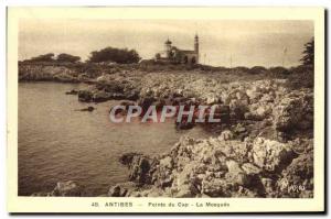 VINTAGE POSTCARD Antibes Points of the Cape the Islam mosque