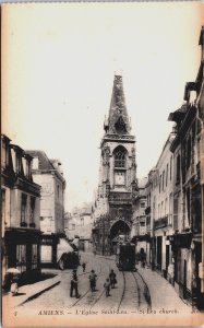 France Amiens L'Eglise Saint Leu Vintage Postcard C072