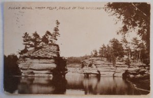 Sugar Bowl, Lower Dells- Dells of the Wisconsin postmark 1910