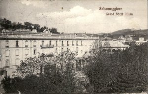 Salsomaggiore Parma Italy Grand Hotel Milan c1900-20s Vintage Postcard