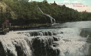 Vintage Postcard 1930's Lower Falls of the Genesee Rochester New York N. Y.