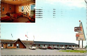 VINTAGE POSTCARD MOTEL 3-PISTOLES AT TROIS-PISTOLES QUEBEC CANADA 1960s