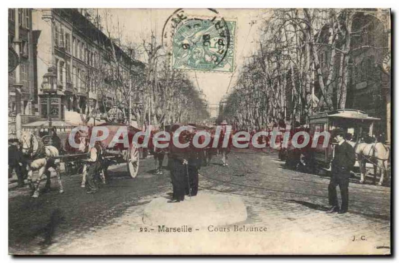 Postcard Old Marseille Cours Belzunce