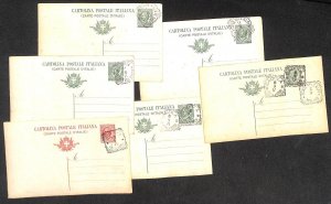 Lot of 6 Italian illustrators 1911 postcards military historical event patriotic