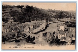 Dinan Côtes-d'Armor France Postcard Le Vieux Pont c1910 Unposted Antique
