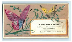 Lot Of 3 1870's H. Otto John's Saloon Extra Fine Bottled Beer Butterflies P169