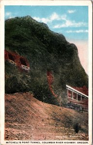 VINTAGE POSTCARD MITCHELL'S POINT TUNNEL COLUMBIA RIVER HIGHWAY OREGON 1920