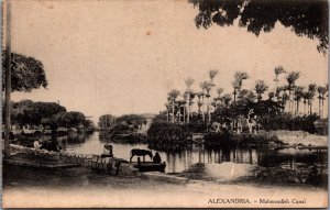 Egypt Alexandria Mahmoudieh Canal Vintage Postcard  C011