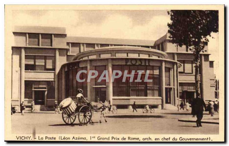 Vichy Old Postcard The station (leon Azema 1 Grand Prix de Rome)