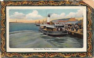 BR62571 view on the mersey liverpool ship rose embossed   uk