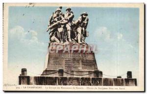 Champagne - The Monument Group Navaria - Old Postcard