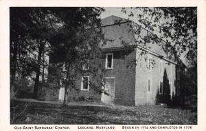 Leeland Maryland Old Saint Barnabas Church Antique Postcard J61505