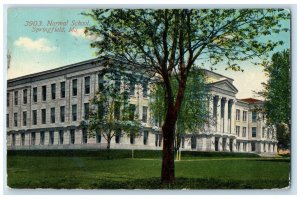 1910 Normal School Exterior Building Field Springfield Missouri Vintage Postcard