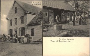 Woolford Maryland MD Village Blacksmith & Store c1910 Rotograph Postcard