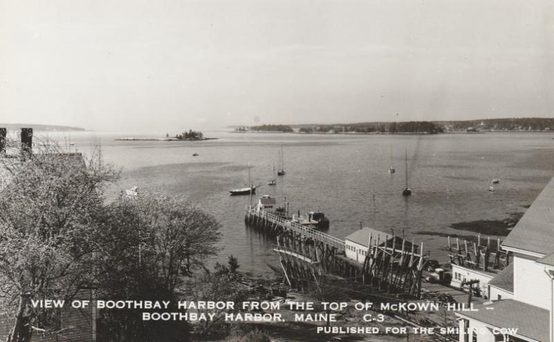 RPPC View of Boothbay Harbor, Maine from McKown Hill