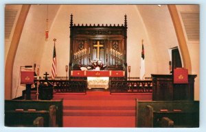 DAVENPORT, IA Iowa ~ Interior HOLY CROSS LUTHERAN CHURCH c1960s Postcard