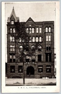 Columbus Ohio c1905 Postcard YMCA Front Entrance