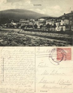 czech, SPINDELMÜHLE, Špindlerův Mlýn, Panorama (1919) Postcard