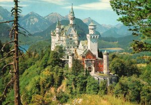 Vintage Postcard Konigsschlob Neuschwanstein Castle Mit Alpsee Schwangau Germany