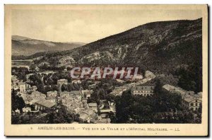 Postcard Old Amelie les Bains View The City And The Military Hospital