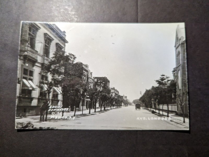 Mint Mexico Street View RPPC Postcard London Avenue Mexico City