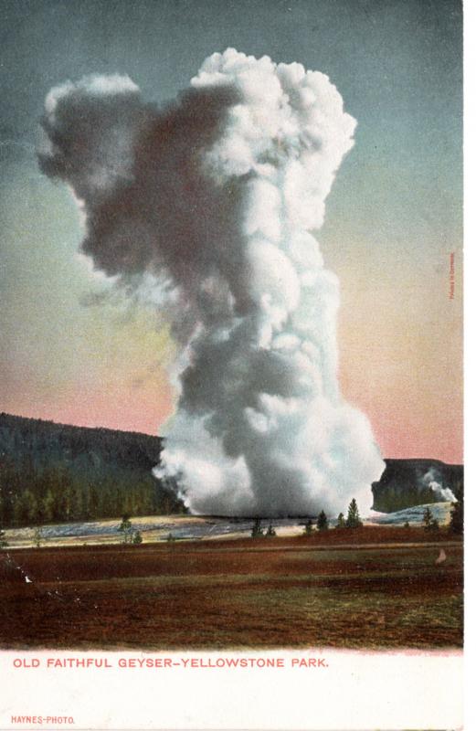 Old Faithful Geyser, Yellowstone National Park, pre-1907