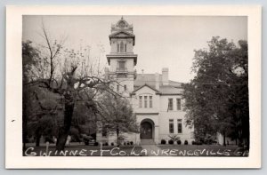 Lawrenceville GA RPPC Gwinnett County Court House c1950 Real Photo Postcard V29