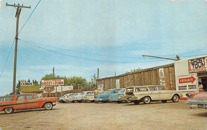 CALDWELL, Idaho ID   GHOST TOWN~50's Logo Station Wagon  ROADSIDE  1962 Postcard