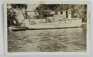 RPPC Driftwood House Boat and Alta of Chicago c1910 Real Photo Postcard N10