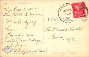 White Mountains New Hampshire Dixville Notch Linen Cancel WOB Postcard 