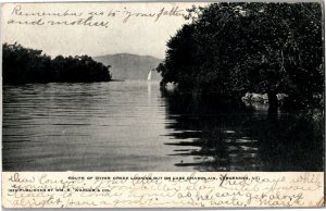 Mouth of Otter Creek Lake Champlain Vergennes VY c1906 UDB Postcard T21