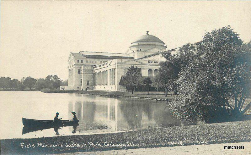 C-1910 Field Museum Jackson Park Chicago Illinois RPPC real photo 8670