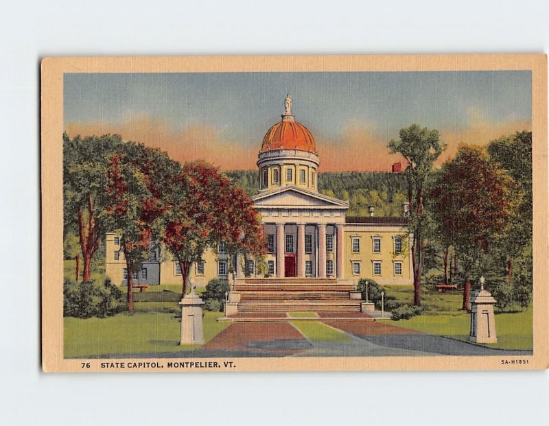 Postcard State Capitol, Montpelier, Vermont