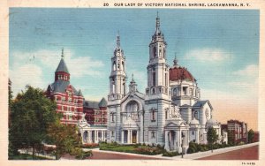 Vintage Postcard Our Lady Of Victory National Shrine Church Lackawanna New York