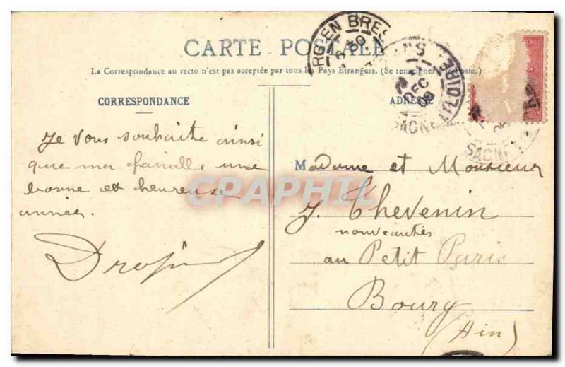 Old Postcard Piarrou Denis Viola Player Folklore